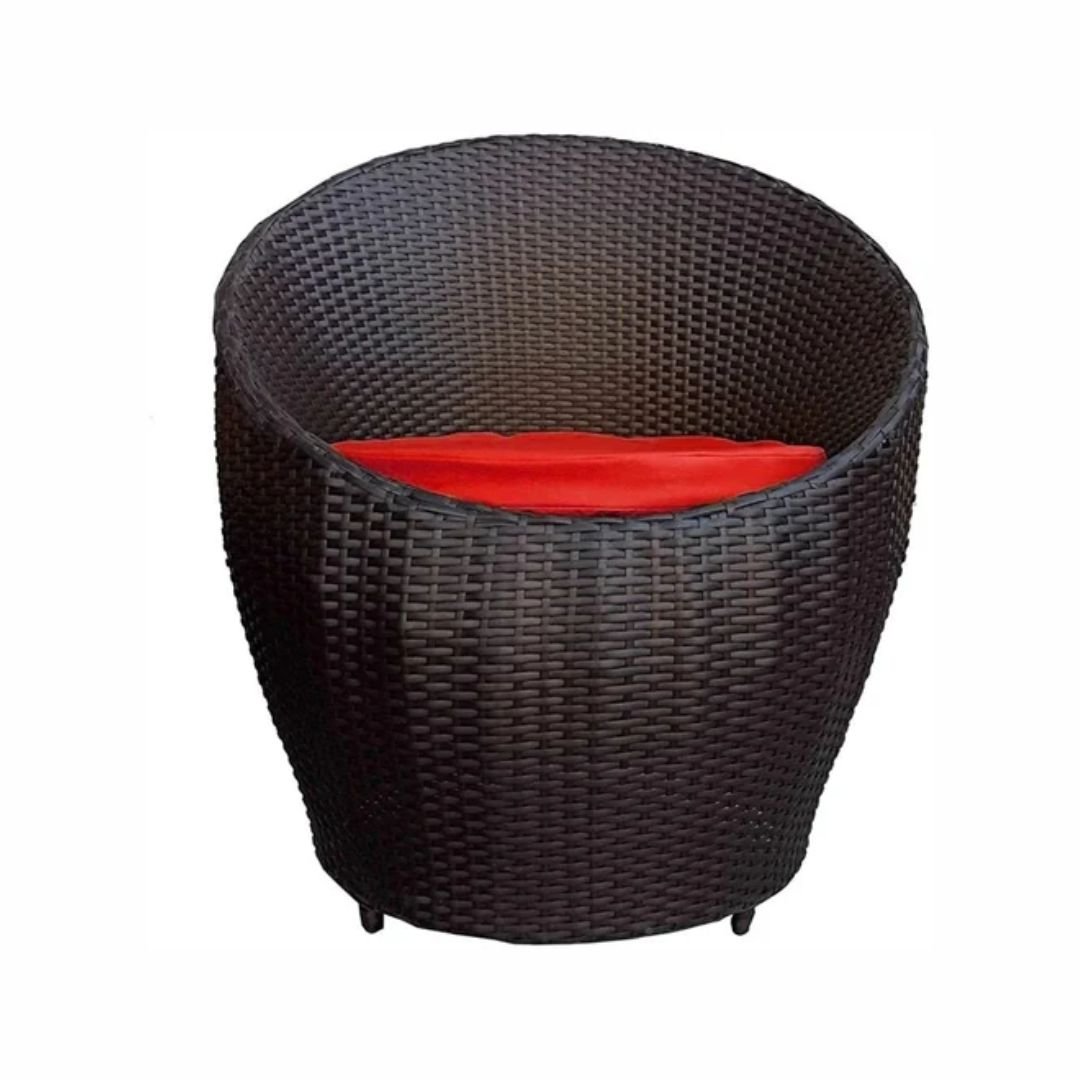 Dark Brown Wicker Garden Table Chair Set 3 Dark Brown Wicker Garden Table Chair Set