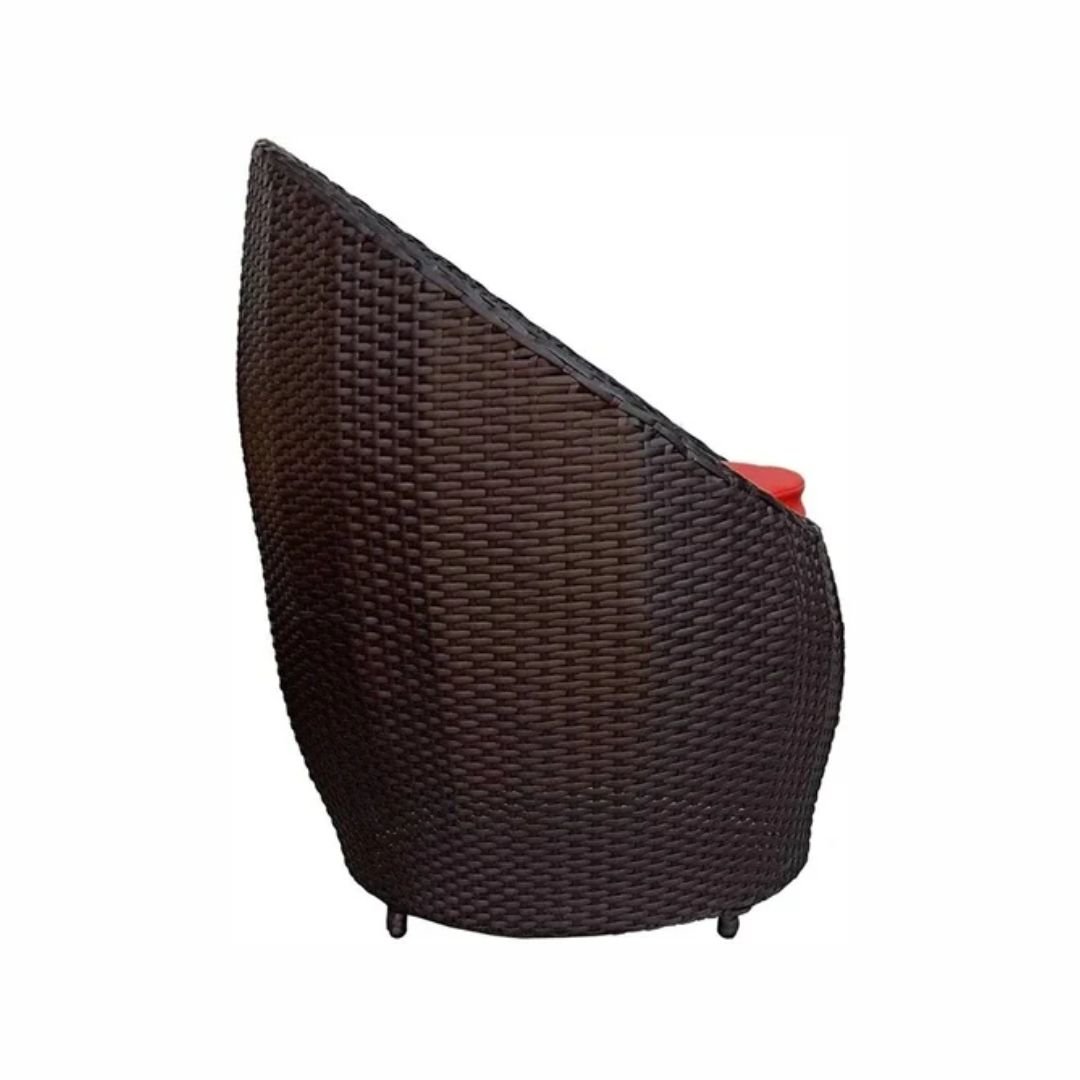 Dark Brown Wicker Garden Table Chair Set 4 Dark Brown Wicker Garden Table Chair Set