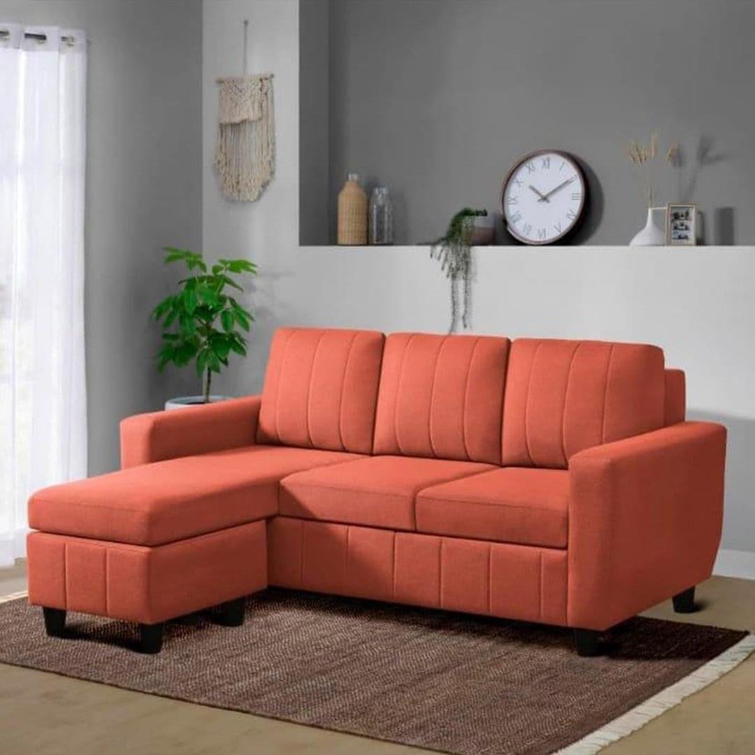 Buy Sofa Bae - 4 Seater L Shape Lhs & Rhs Orange